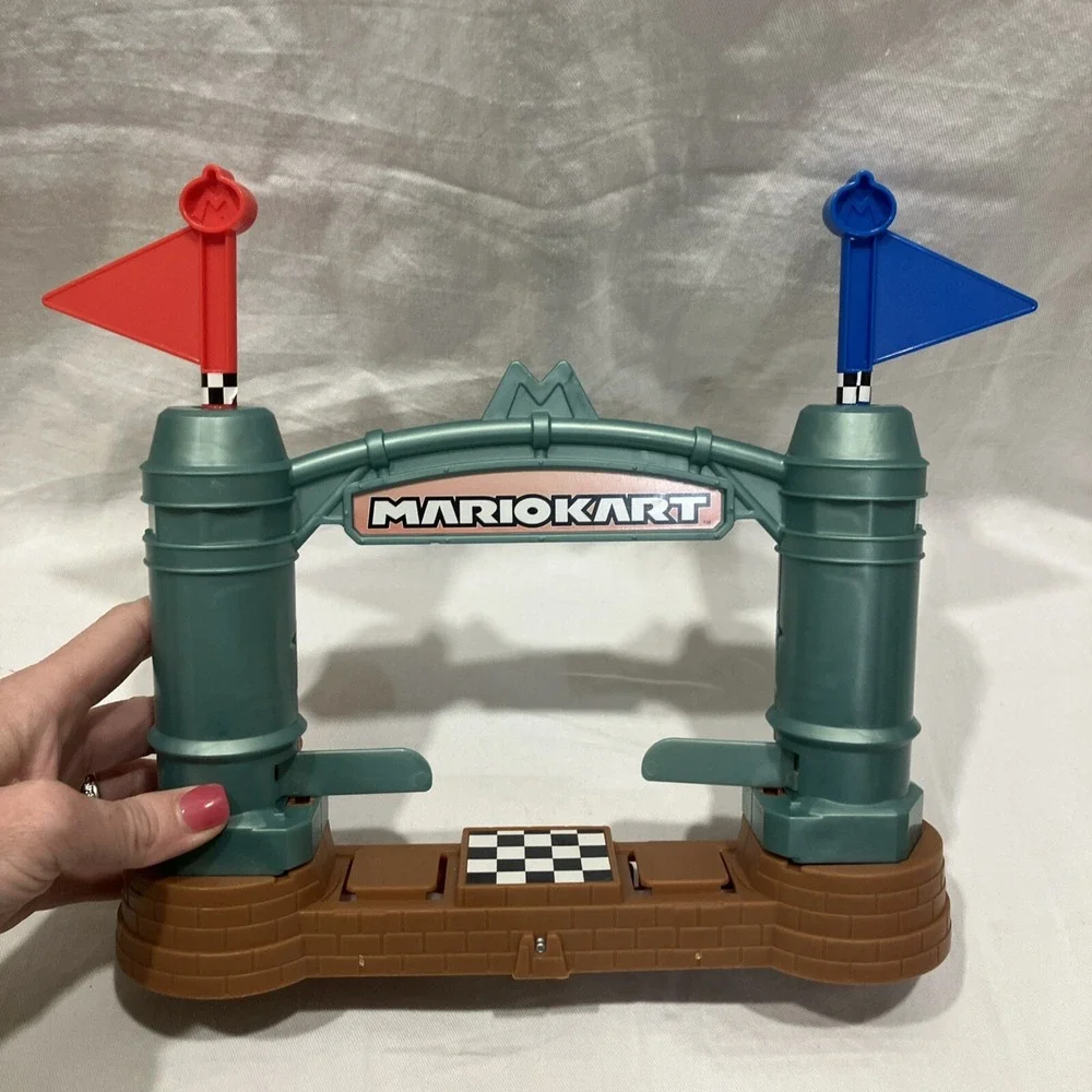 Mario Kart Hot Wheels Circuit Replacement Track Parts And Finish Line With Flags